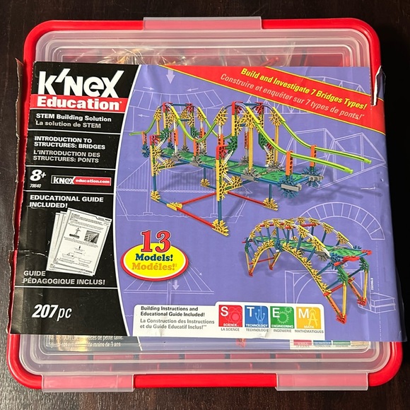 K’NEX NIB Structures Bridges Set 207 Pieces Construction Education Toy - Picture 3 of 4